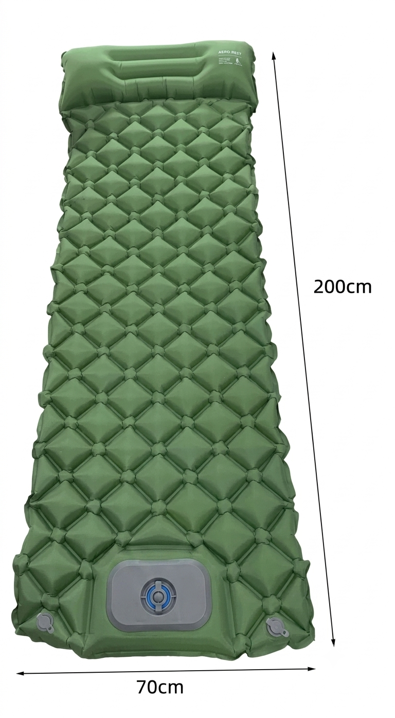Ultra-Comfort Inflatable Camping Pad with Built-in Foot Pump