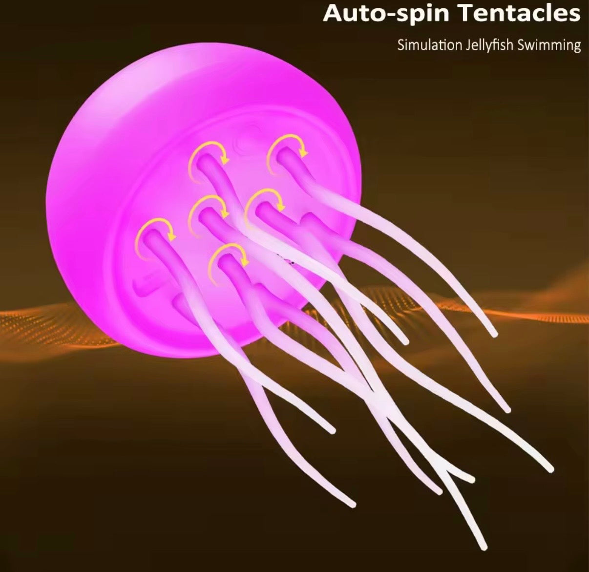 Rechargeable Jellyfish LED Night Light – Color Changing Floating Mood Lamp