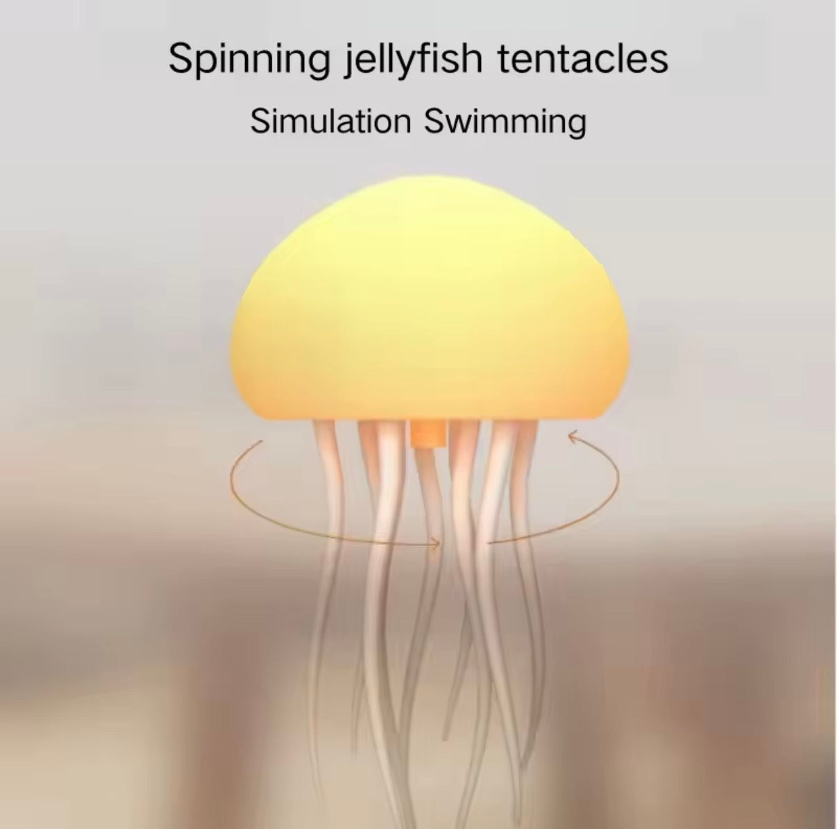 Rechargeable Jellyfish LED Night Light – Color Changing Floating Mood Lamp