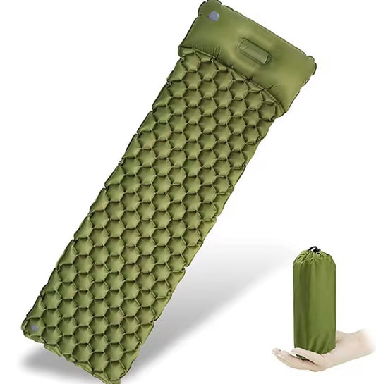 Ultra-Comfort Inflatable Camping Pad with Built-in Foot Pump