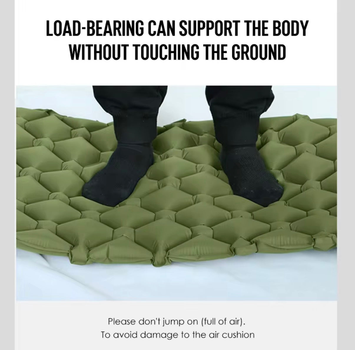 Ultra-Comfort Inflatable Camping Pad with Built-in Foot Pump