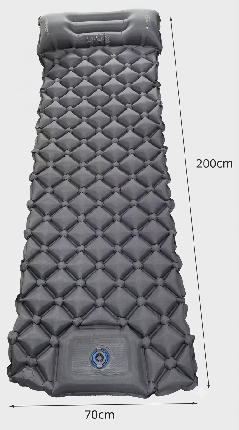 Ultra-Comfort Inflatable Camping Pad with Built-in Foot Pump