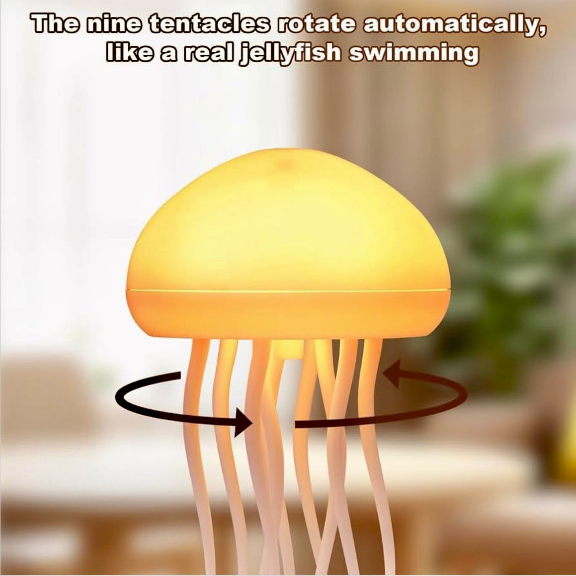 Rechargeable Jellyfish LED Night Light – Color Changing Floating Mood Lamp