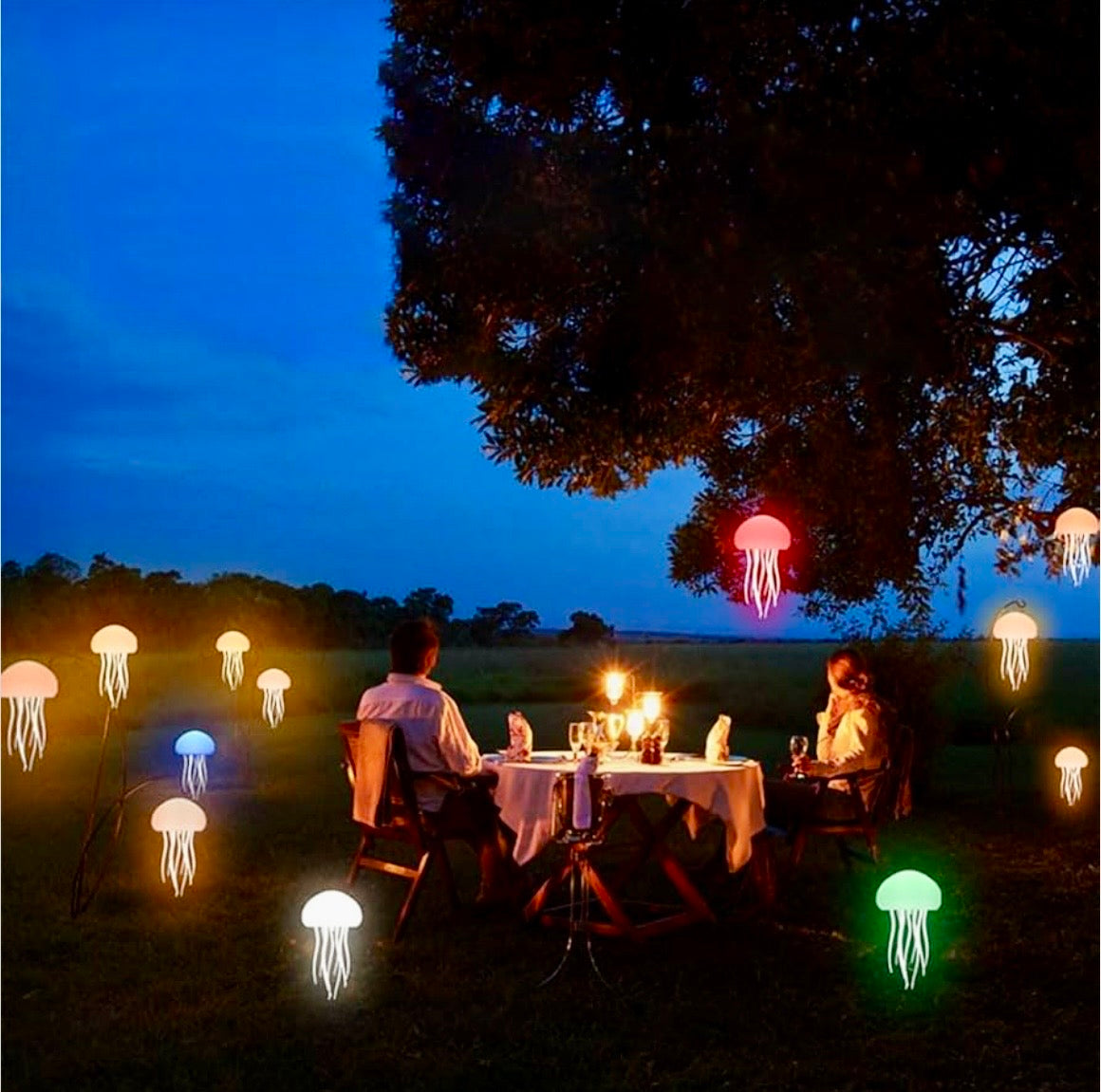 Rechargeable Jellyfish LED Night Light – Color Changing Floating Mood Lamp